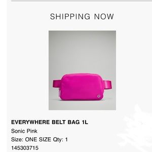 lululemon sonic pink belt bag
